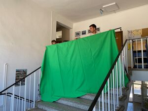 Greenscreen im Treppenhaus