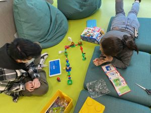 Foto Lego Mario Parkour aufgebaut