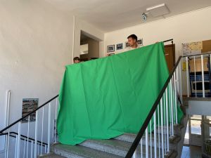 Greenscreen im Treppenhaus